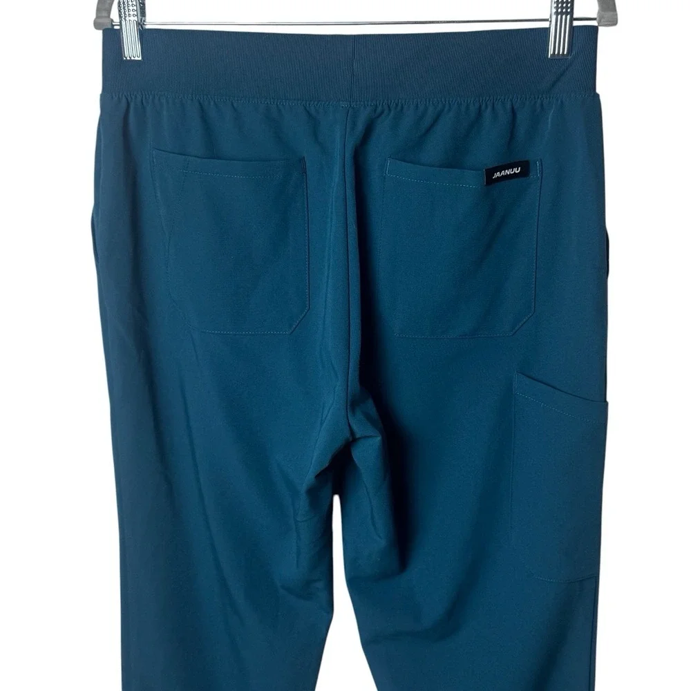 NEW Jaanuu Ultralast Scrub Jogger Pants Caribbean Blue Medical Career Comfort M